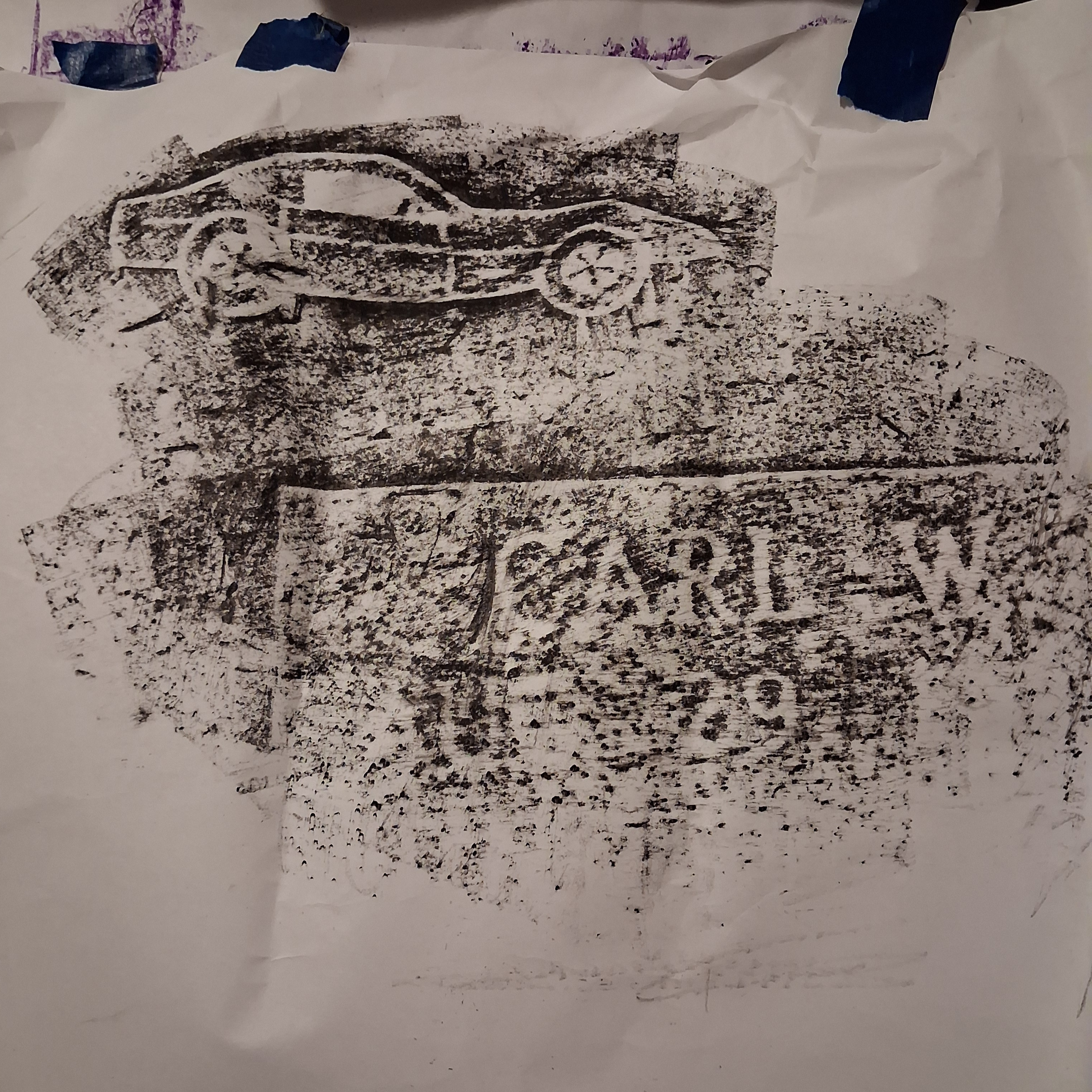 a headstone rubbing